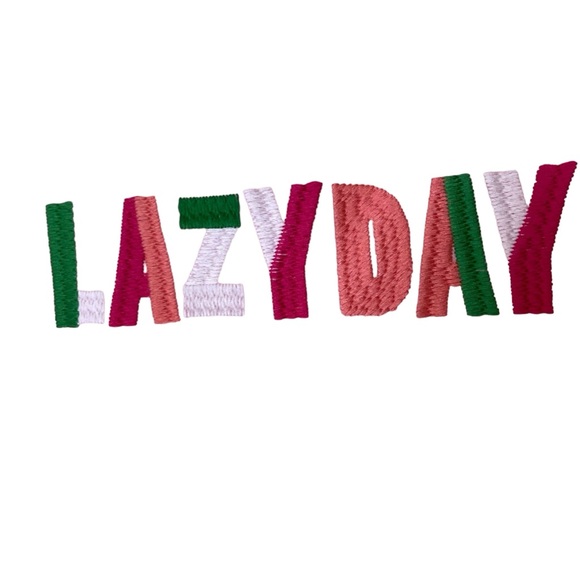 Crown & Ivy Lightweight Sweatshirt pink Embroidered Lazyday Size S - Picture 3 of 8